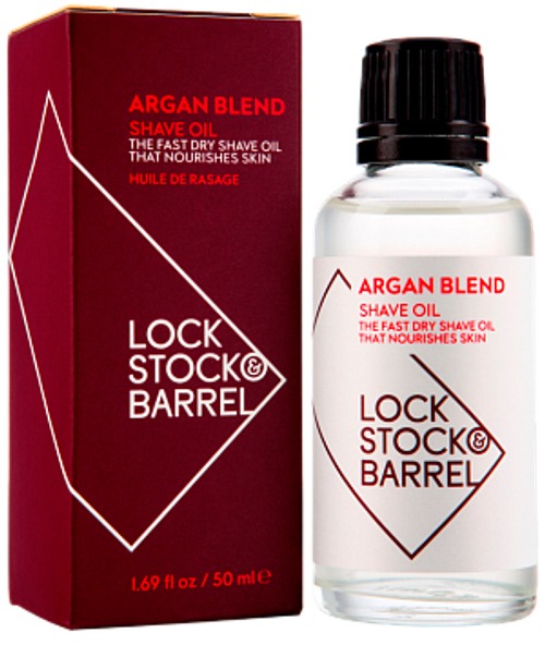 Lock Stock & Barrel Argan Blend Shave Oil - Универсальное Аргановое масло для бритья и ухода за бородой, 50 мл