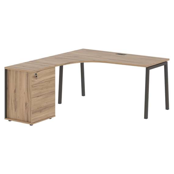 Стол эргономичный с тумбой ELCET 1518(L)  1560х1880х750 EDIS