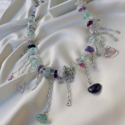 Колье-чокер "Северное сияние" с флюоритом