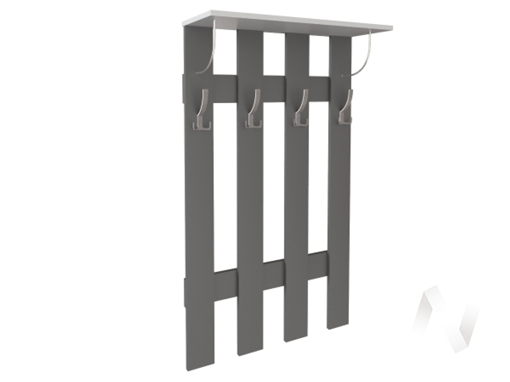 Вешалка ЯПВ-1 Прихожая Ямайка (графит серый/серый камень)