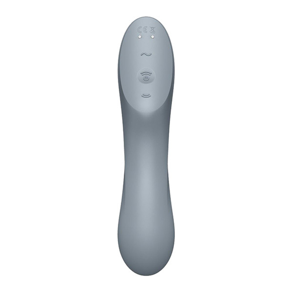 Серый вакуум-волновой вибростимулятор 17,8см Satisfyer Curvy Trinity 3