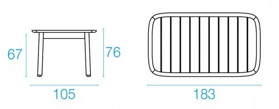 Стол деревянный обеденный Twins