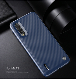 Чехол для Xiaomi Mi A3 (CC9E) цвет Blue (синий), серия Bevel от Caseport