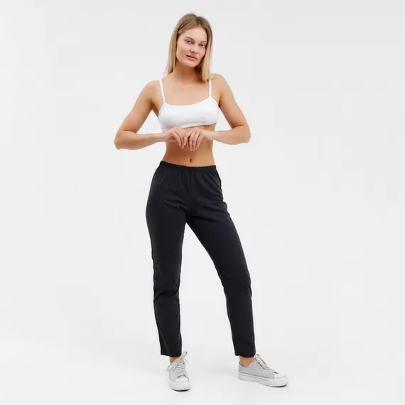 Брюки домашние женские, цвет тёмно-серый меланж, размер 44