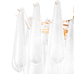 799102 (2КОР!) Люстра RETRO II 10х6W(led) E14 ЗОЛОТО/ПРОЗРАЧНЫЙ