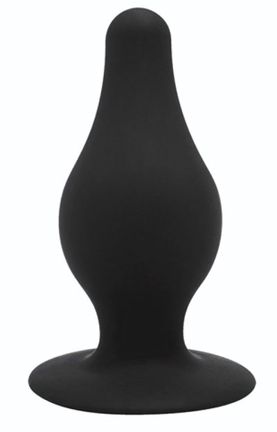 Черная средняя анальная пробка SileXD - 9,3 см. (Цвет: черный)