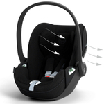 Коляска Cybex Priam IV Matt Black complete Cloud T Sepia Black Plus Base T 3 в 1 Off White