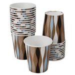 Стакан одноразовый бумажный 250/280 мл, диаметр 80 мм, конгрев/печать, "Волна", КОМПЛЕКТ 50 шт., WELDAY (ВЭЛДЭЙ), 702698