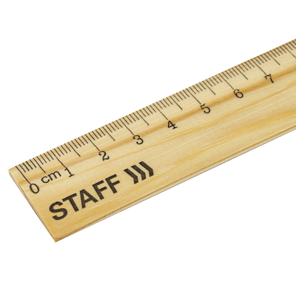 Линейка деревянная 15 см STAFF канадская сосна (144 штуки в упаковке)