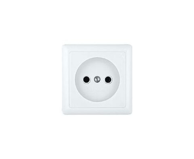 Розетка без заземления, без шторок, с изолирующей пластиной открытой установки, ХИТ