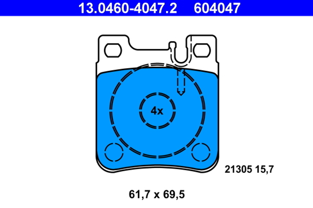 ATE - 13046040472-ATE - Brake Pad Set, disc brake
