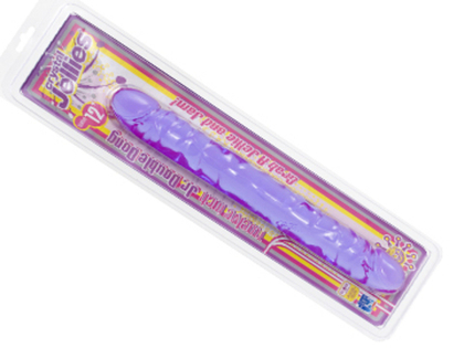 Фаллоимитатор двухголовый 12 фиолетовый Crystal Jellies 12 Jr. Double Dong - Purple