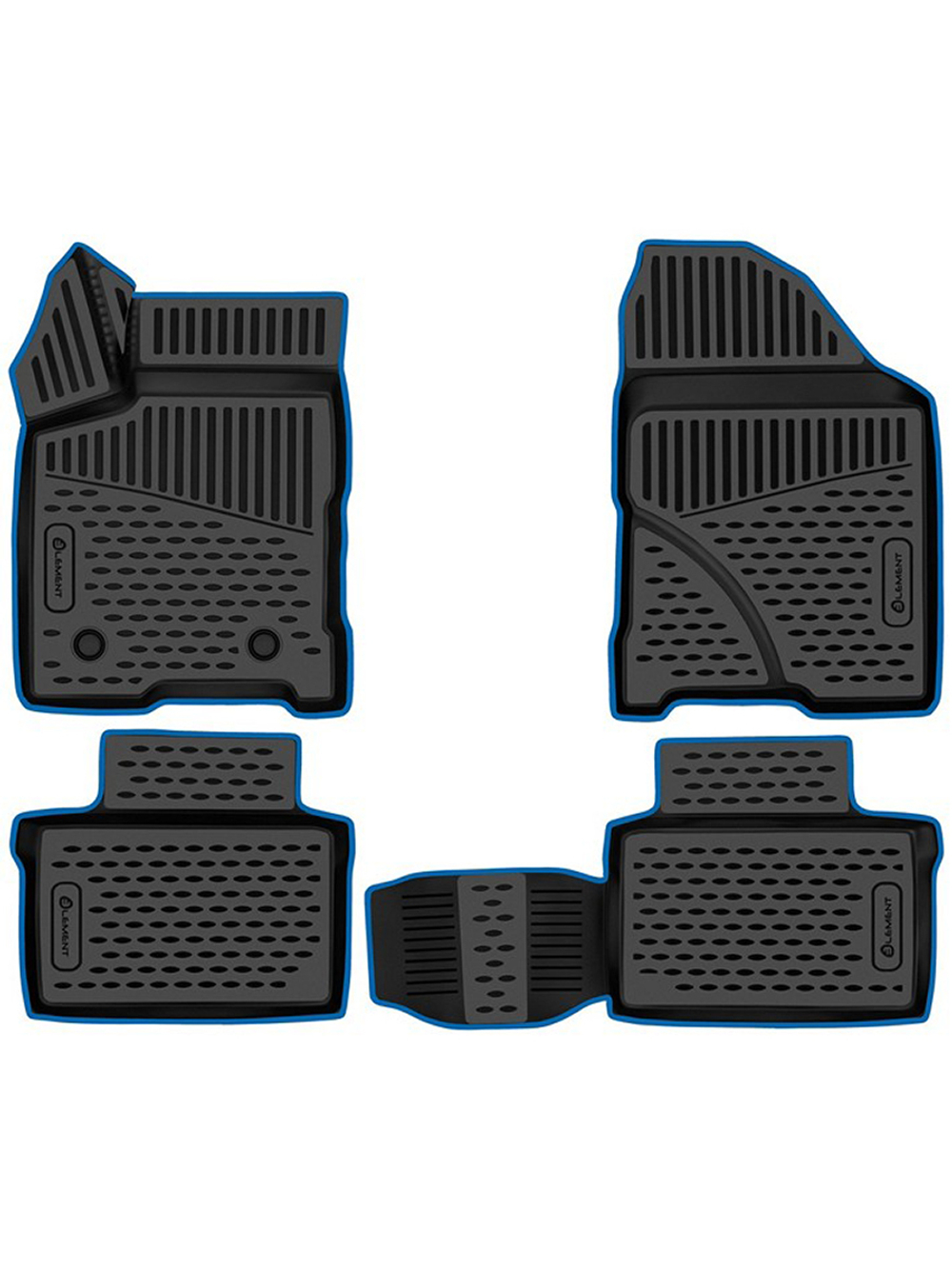 Коврики в салон для LADA (ВАЗ) Vesta (I Рест) 2022- 4шт. (синий кант, полиуретан) KANT.ELEMEN3DA6732121.BL