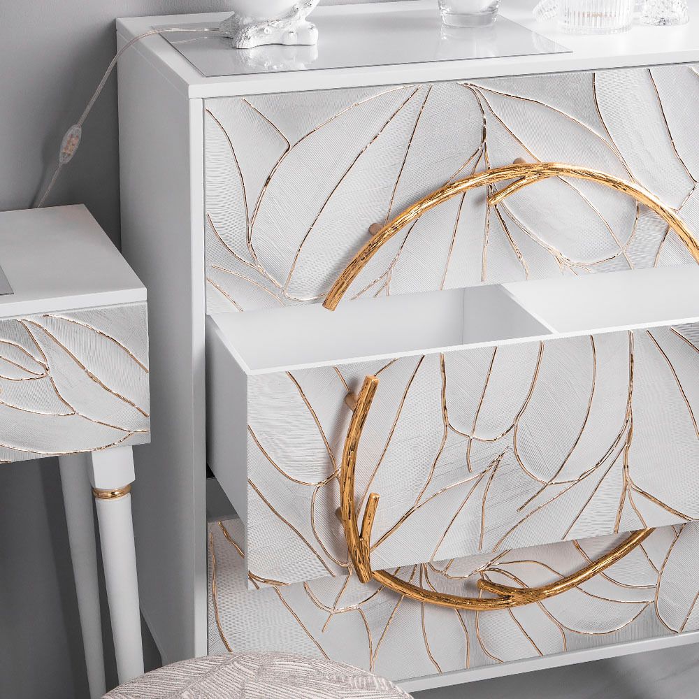 Комод Арт Стайл с 3 ящиками Стайл Айс Амбер