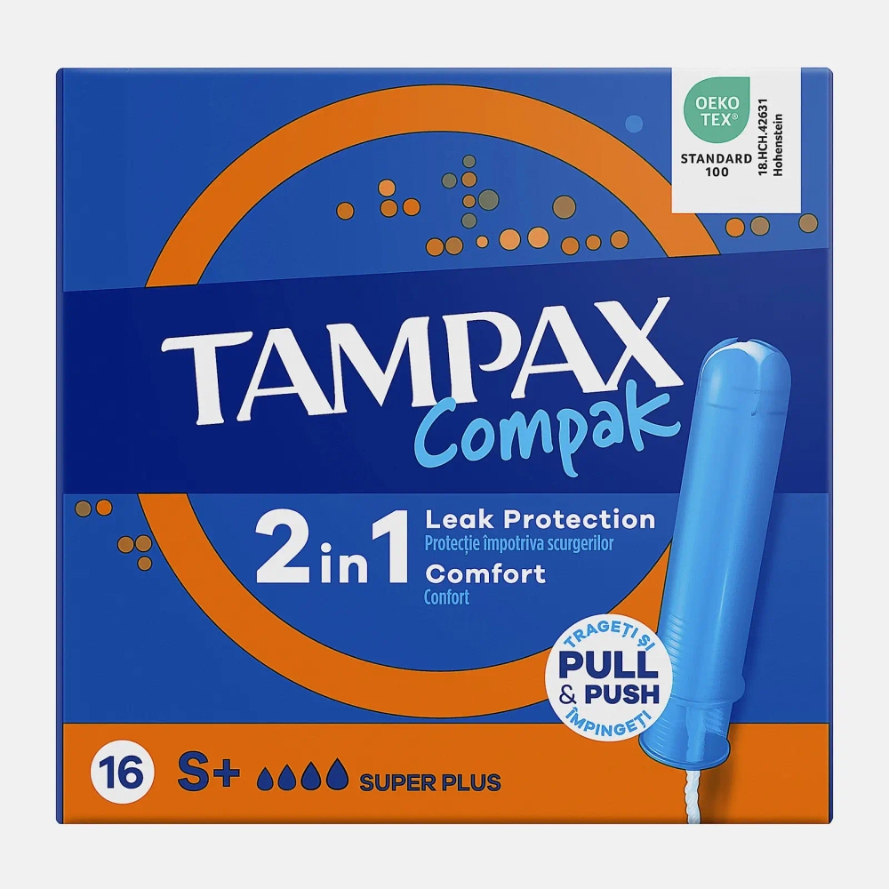 Тампоны Tampax Compak Super Plus 16шт