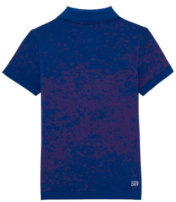 Детская теннисная футболка Lacoste Roland-Garros Edition Seamless - blue/pink