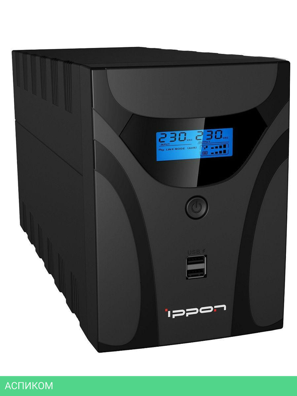 Источник бесперебойного питания Ippon Smart Power Pro II 2200 черный (1005590)