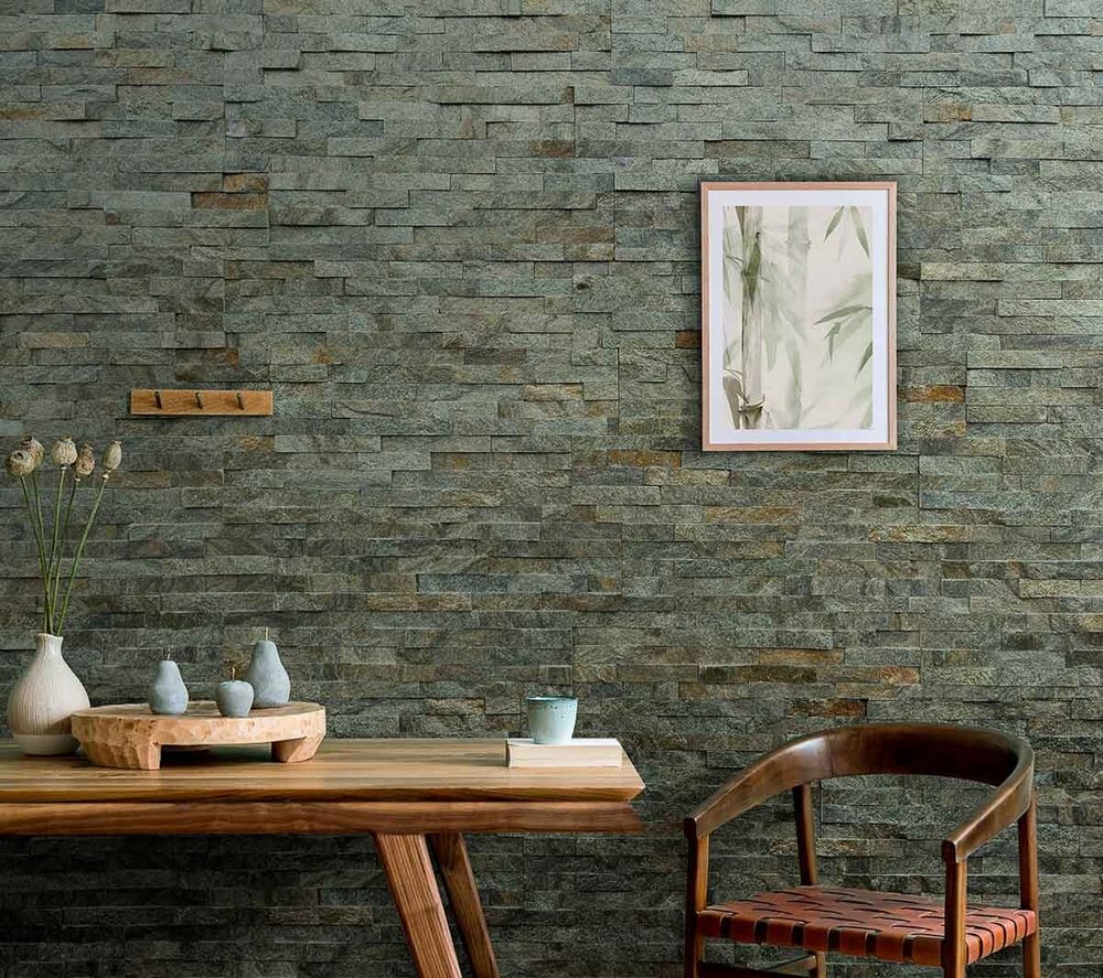 Натуральный камень Кварцит зеленый Pharaon 150x600x10-20 Классик