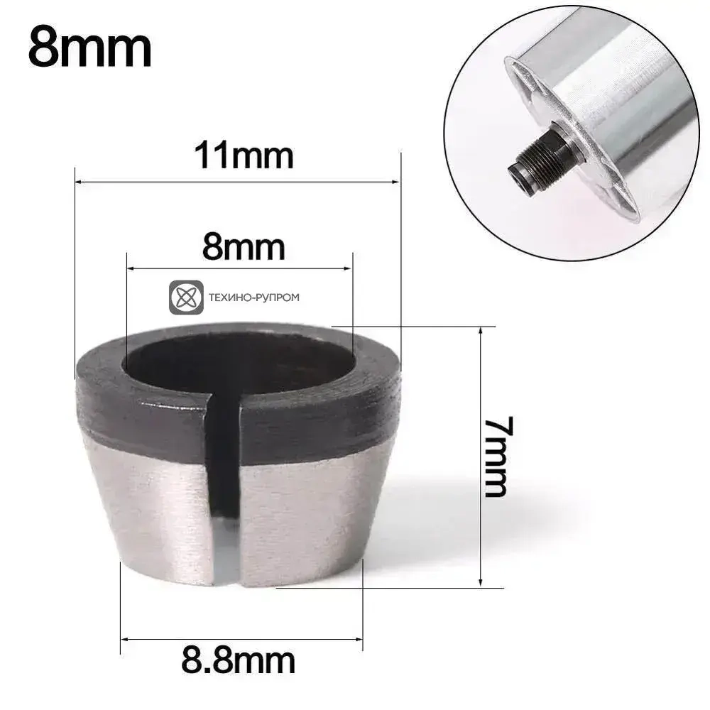 Набор фрез паз-шип 2 шт для изготовления вагонки + цанга 8мм. / Паз Гребень фрезы шиповальные хвостовик 8мм / Цанга 8мм