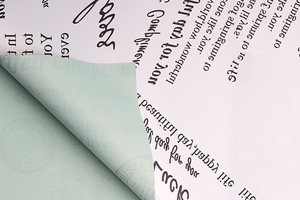 Пленка пастельная "Надписи" Салатовая