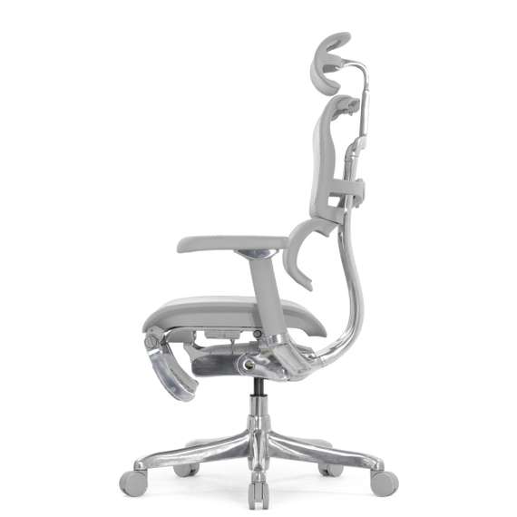 Кресло FALTO Ergohuman Luxury 2 с подножкой ( серый каркас /сетка светлаяT-168-B2 Natural)