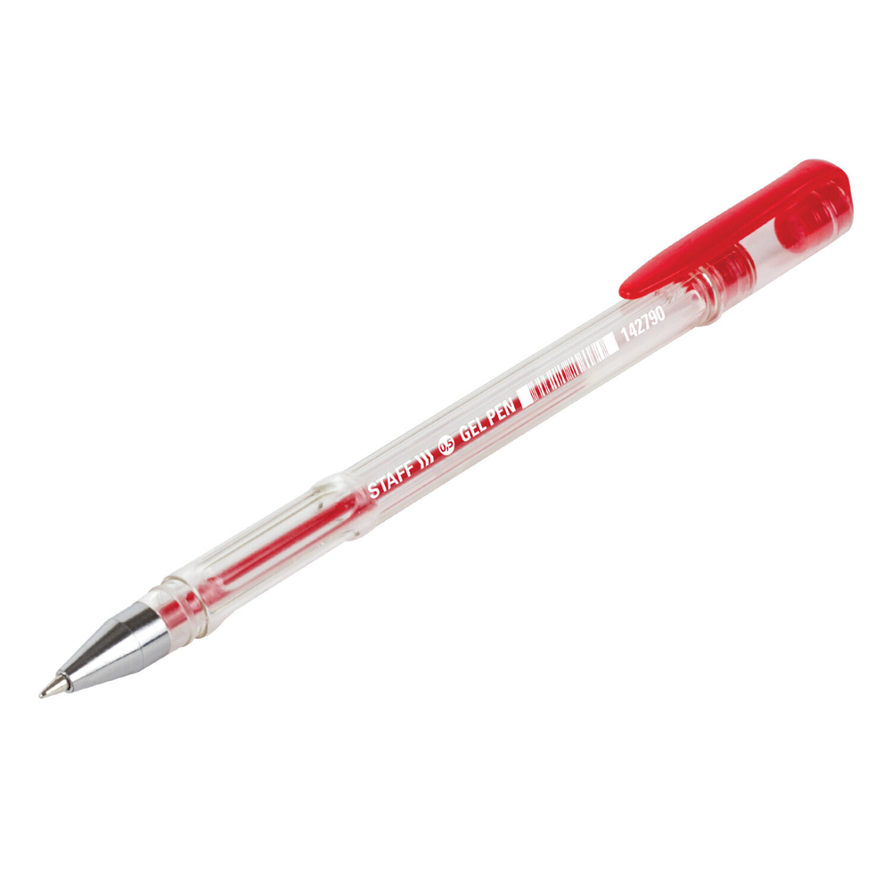 Ручка гелевая Staff "Basic GP-789" красная, 0,5мм
