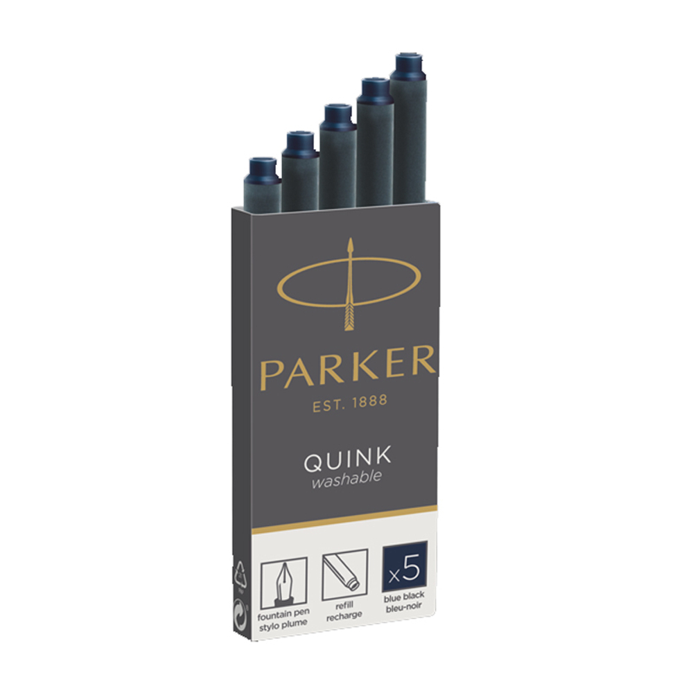 Картриджи - Parker, сине-черный 5 шт.