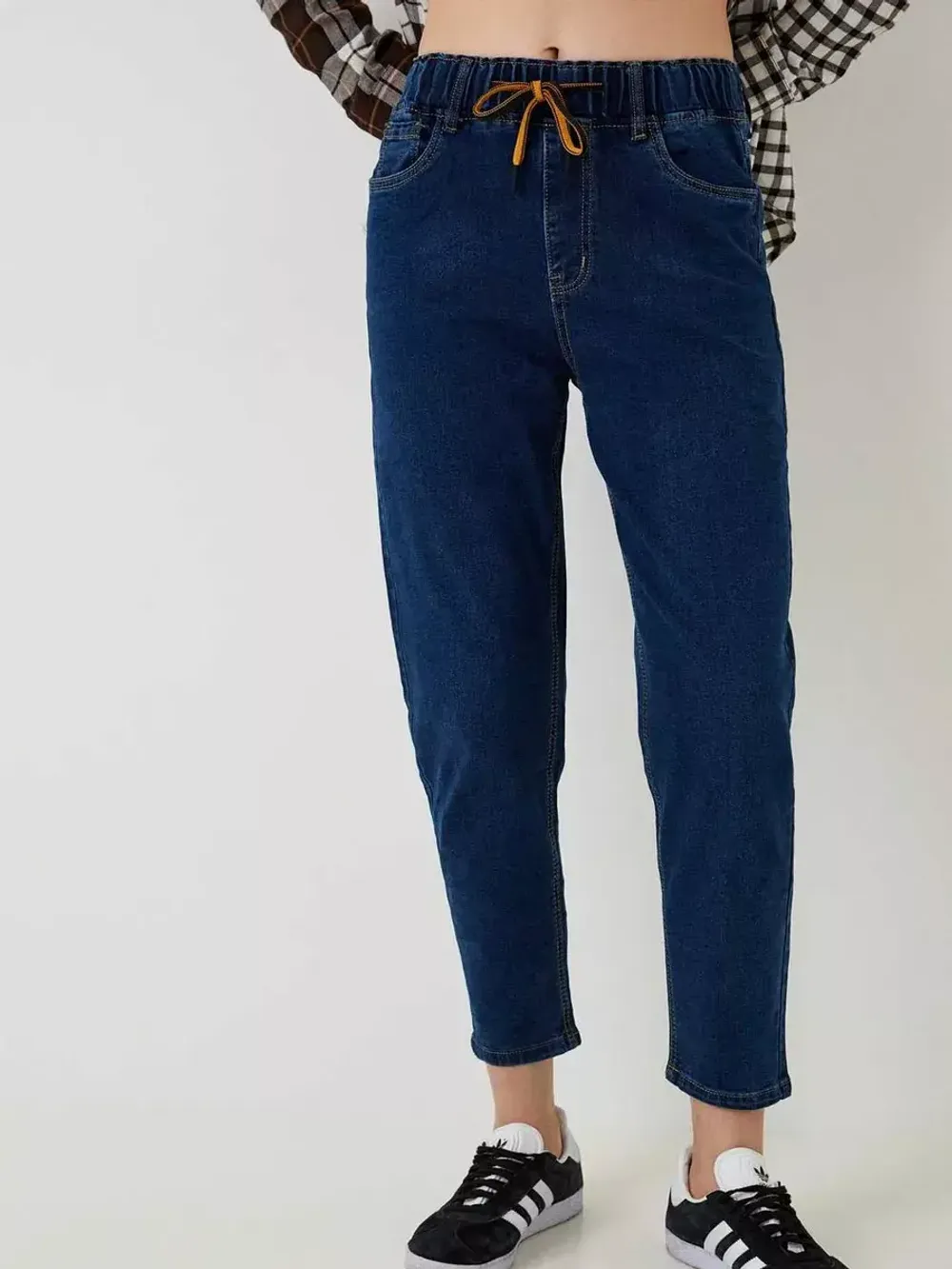 Джинсы на резинке больших размеров