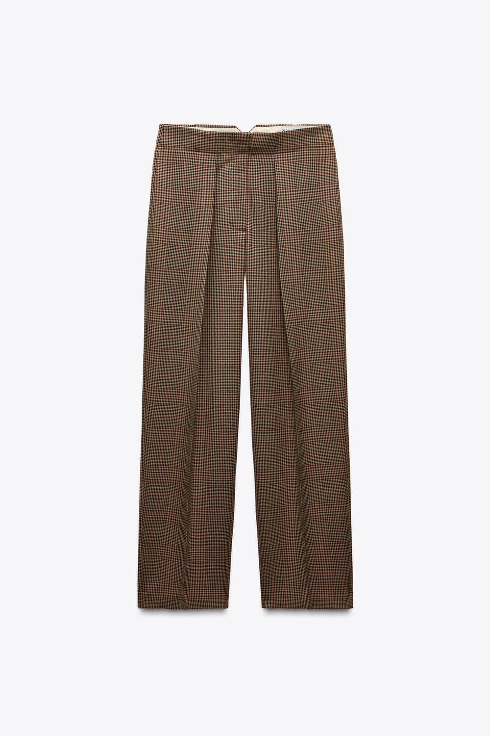 Брюки в клетку с защипами — zw collection