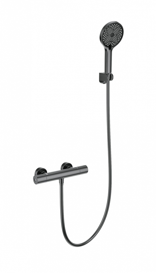 Смеситель для душа с термостатом WONZON & WOGHAND INN1, Темный графит (WW-B3013-A-BGG)