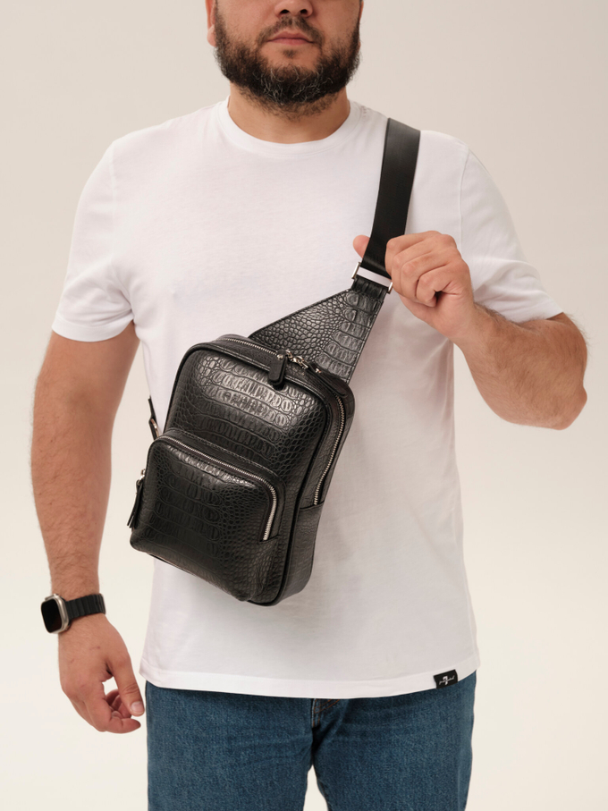 Сумка через плечо черная крок