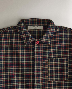 ZARA HOME ДЕТСКАЯ РОЖДЕСТВЕНСКАЯ ПИЖАМА В КЛЕТКУ, ТЕМНО-КРАСНЫЙ