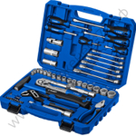 ЗУБР Универсал-63, 63 предм., (1/2″+ 1/4″), универсальный набор инструмента, Профессионал (27670-H58)