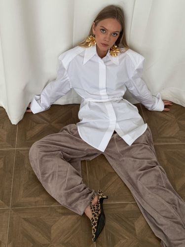 Белая рубашка Paper Moon с завязками на поясе
