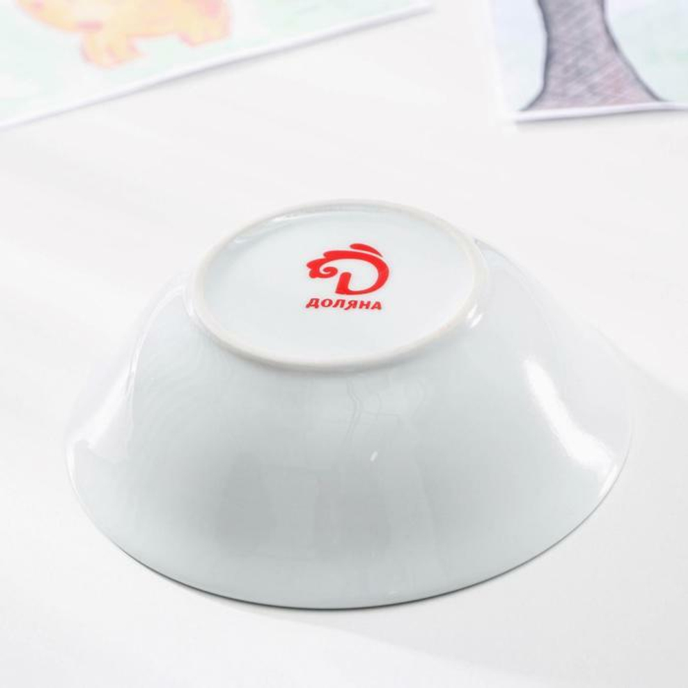 3850487 Набор детской посуды Доляна «Лисёнок», 3 предмета: кружка 230 мл, миска 400 мл, тарелка 18 с