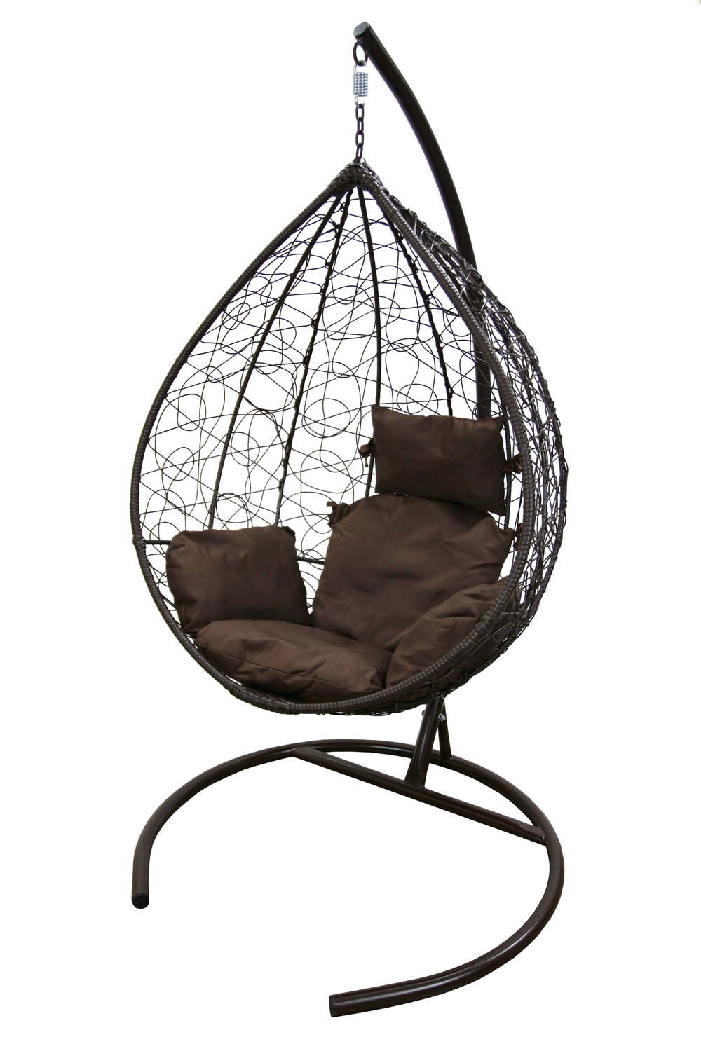 Кресло подвесное Сфера арт.CN700-МТКОР (стойка+осн.КОРИЧ.,корзн.корич.,подуш.корич. 3уп.(М))