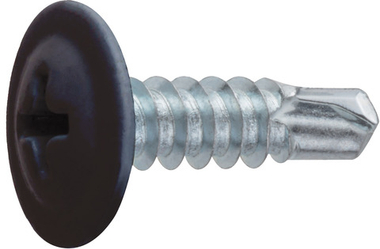 Саморез 4.2х19 мм с прессшайбой, цинк, со сверлом, RAL 8017 (1000 шт в карт. уп.) STARFIX