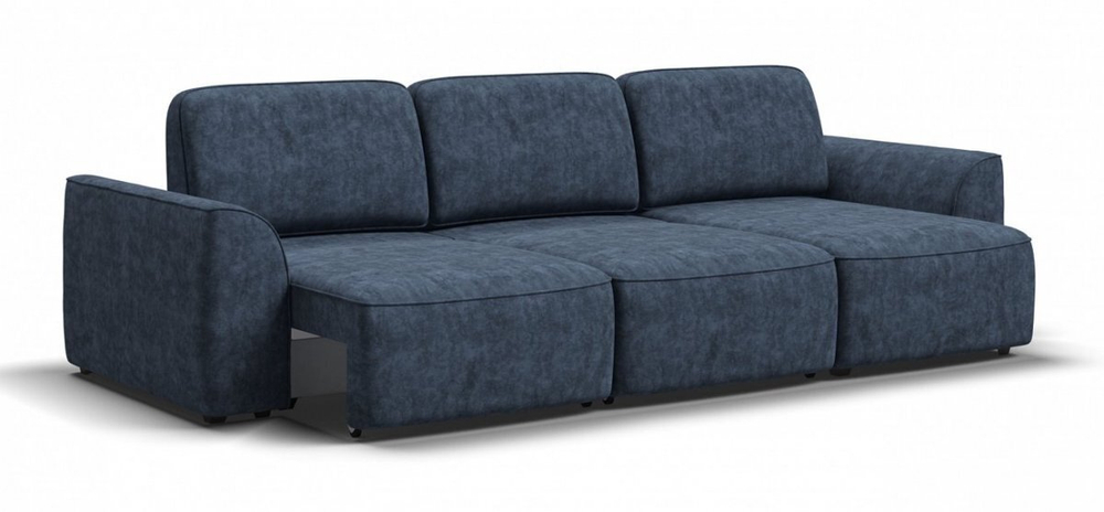 Угловой диван Кинг Велюр Роял синий