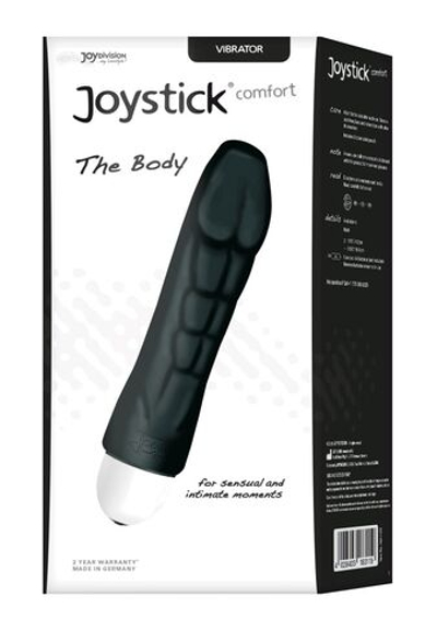 Чёрный вибратор Joystick The Body Comfort - 17 см. (Цвет: черный)