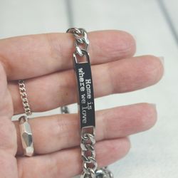 Стальной браслет с гравировкой на заказ