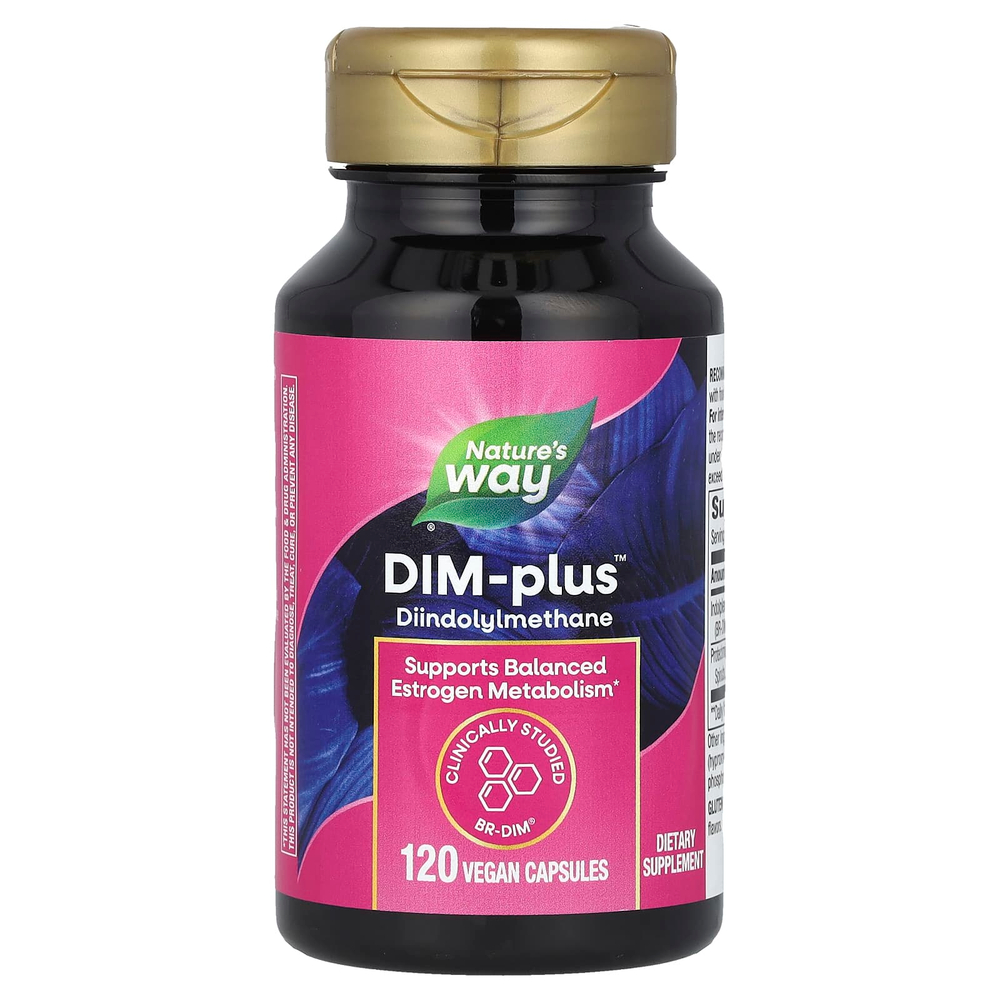 Nature's Way, DIM-Plus™, добавка с дииндолилметаном, 120 веганских капсул