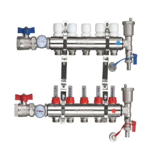 Колл. группа (ЛАТУН) с РАСХОД. 1" х 9 ход ViEiR (2/1шт)