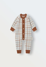 7055-332 Комбинезон вязаный (клетка)