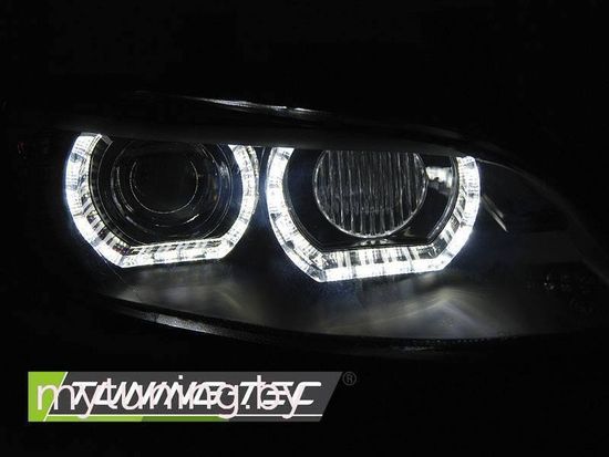 Передние фары ANGEL EYES LED BLACK AFS HID для BMW 3 E92 E93