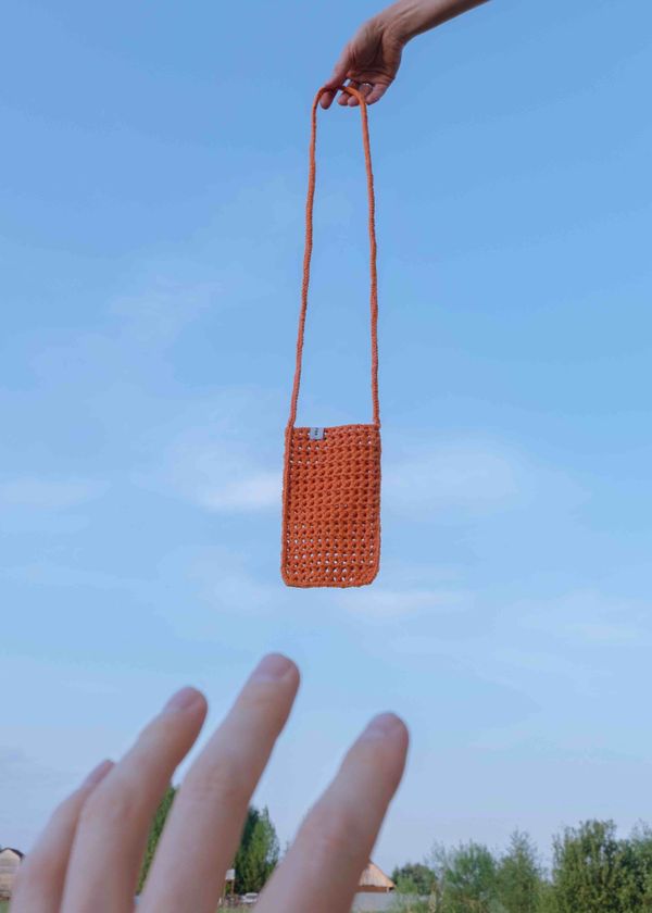 Вязаная сумочка FOS Оранжевая - фото 9