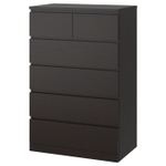 Комод MALM 80x123х48 Черный 0190 PR 80*48*125 см, Черный   Фиеста