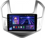 Магнитола для Chevrolet Cruze 2012-2015 (рамка серебро) - Teyes CC3 Android 10, ТОП процессор, 4/32 Гб, CarPlay, SIM-слот