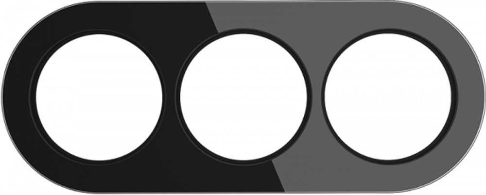Рамка на 3 поста (Черный)