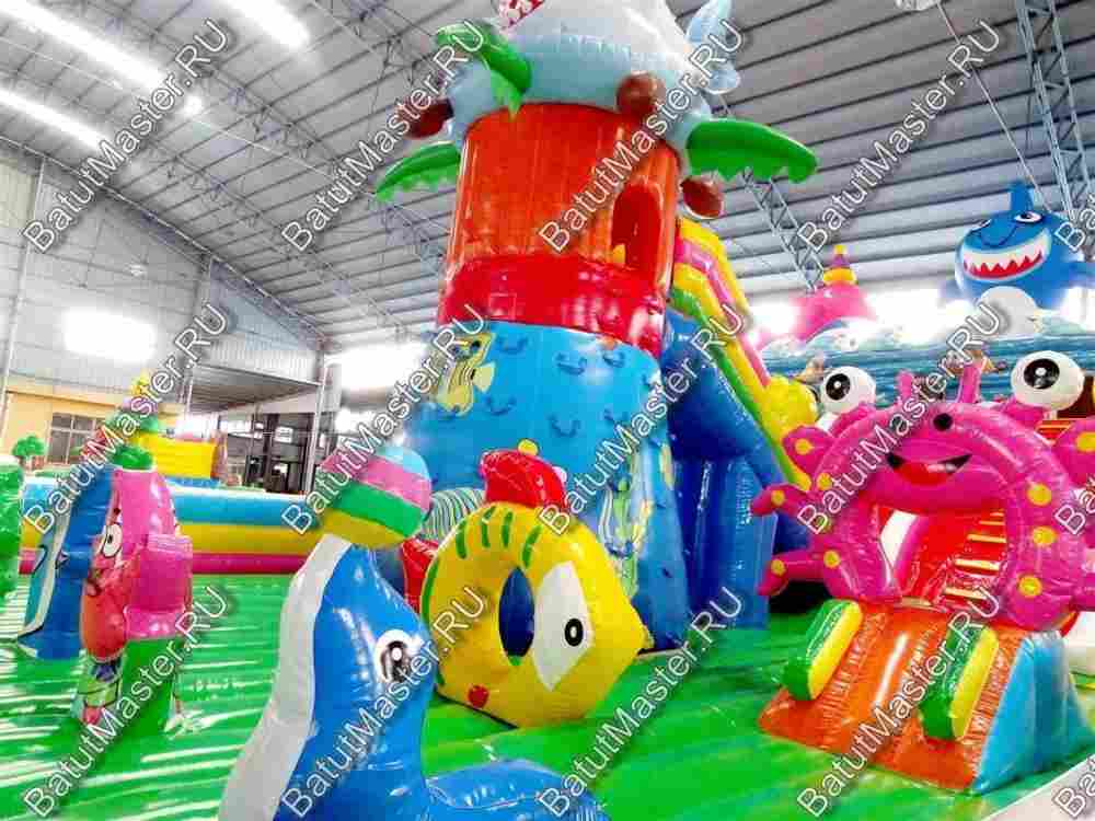 Коммерческий надувной батут "На морском дне" 18*9*7 м