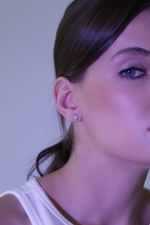 Серьги Crystal Square с голубым топазом